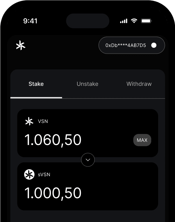 Burning VSN token balance